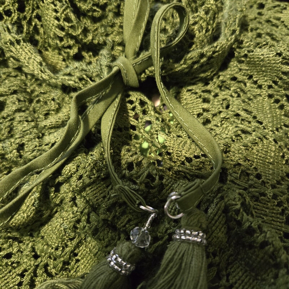 1.STATE Crochet Lace Swim Cover-Up Medium 70s Retro Boho Hippie Festival NWT - Picture 8 of 10